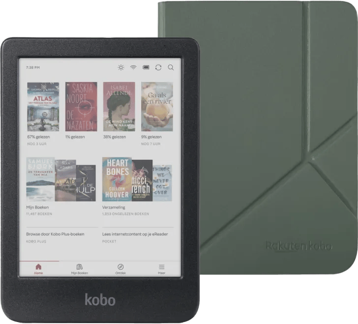 Kobo Clara Colour Zwart + Sleep Cover Groen