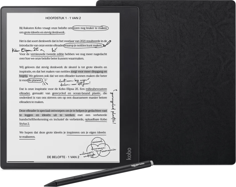 Kobo Elipsa 2E + Sleep Cover Zwart