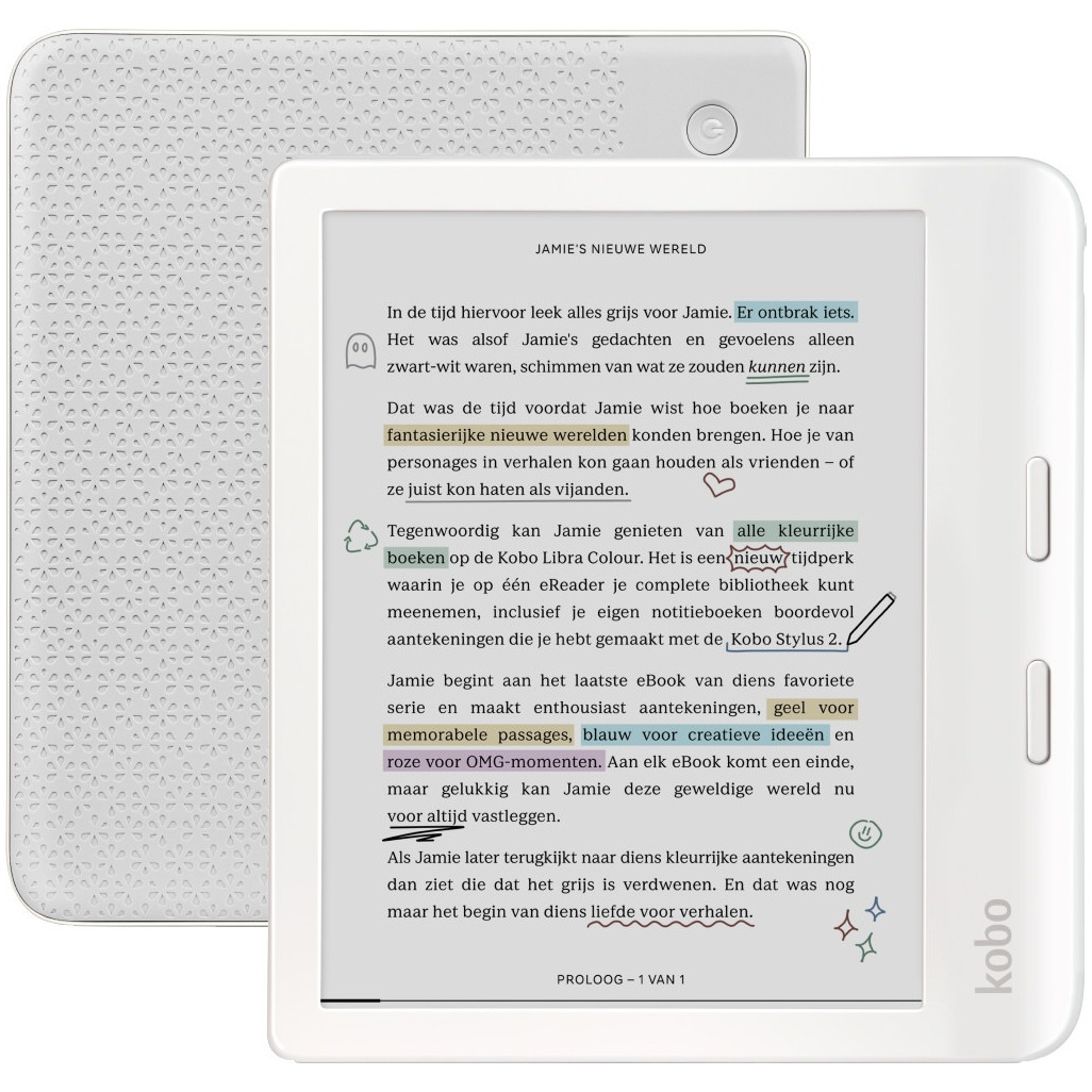Kobo Libra Colour E-reader Wit | Kobo