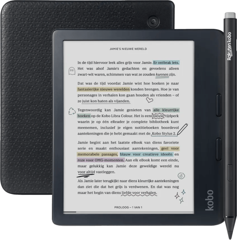 Kobo Libra Colour Zwart + Kobo Stylus 2