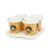 Koffiekopjes Takeaway Porselein - Set van 4 | 24% korting | Fiftiesstore