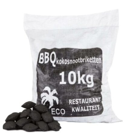 Kokosbriketten 10kg | Duurzaam en Langbrandend | Perfect voor BBQ en Grill | FUN COOKING ONLINE