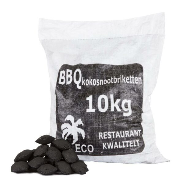 Kokosbriketten 10kg | Duurzaam en Langbrandend | Perfect voor BBQ en Grill | FUN COOKING ONLINE