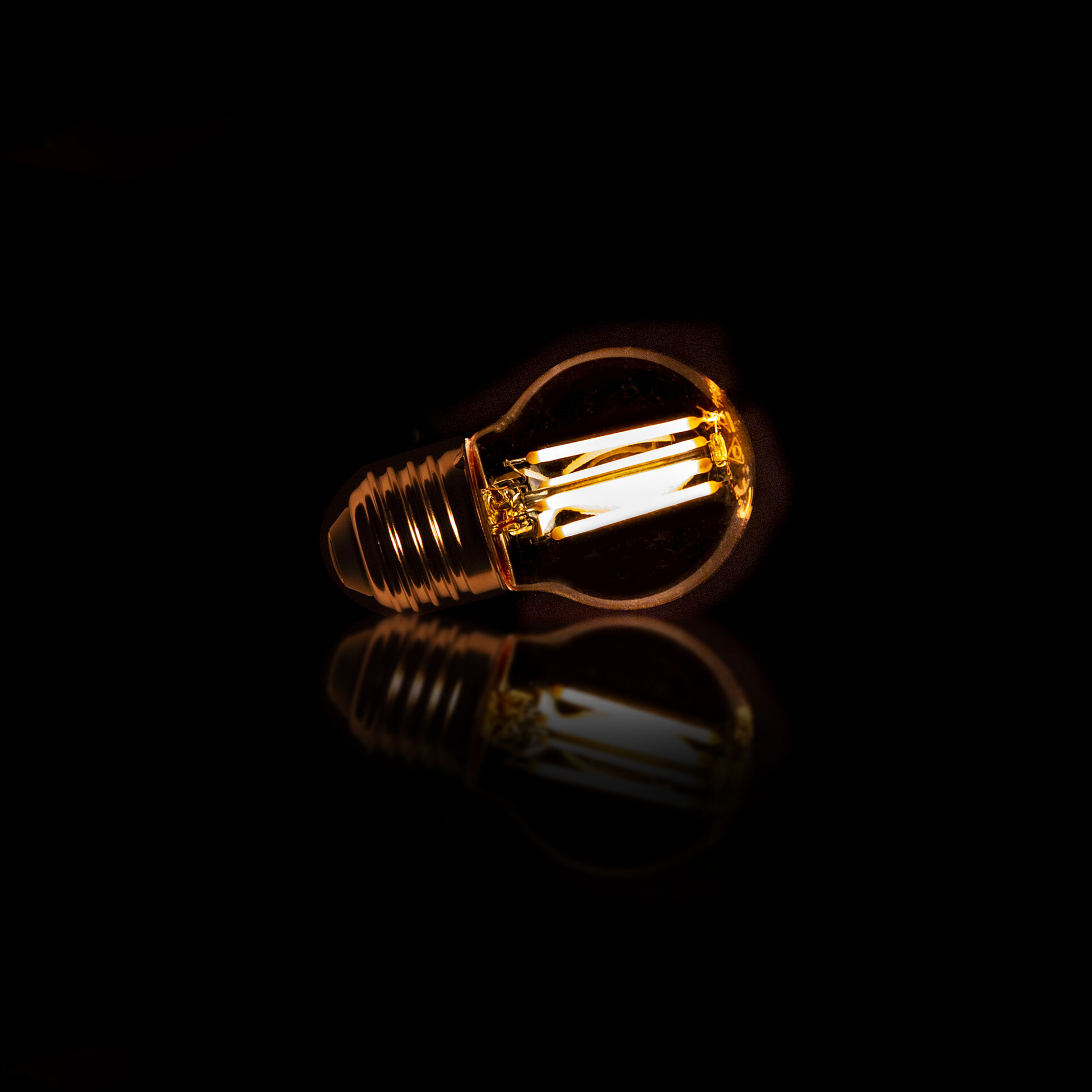 Kooldraadlamp 'Bol Mini' G45 E27 LED 4W goldline