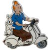 Kuifje met Bobbie Op Een Vespa Scooter Diecut Emaille Bord 44 x 45 cm | Vespa