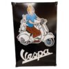 Kuifje op een Vespa Emaille Bord - 60 x 40cm | Vespa