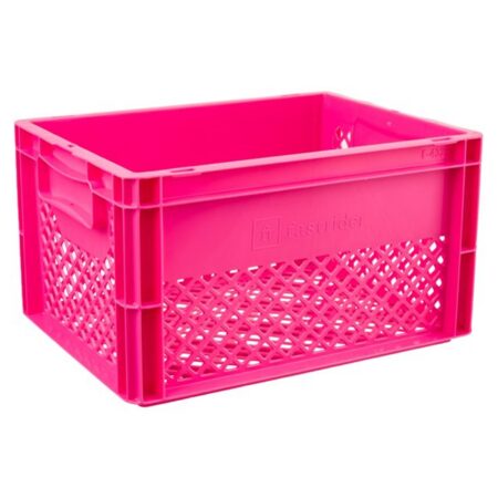 Kunststof Fietskrat Medium 25 liter Roze | Fast Rider