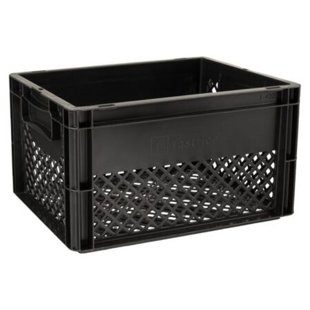 Kunststof Fietskrat Medium 25 liter Zwart | Fast Rider