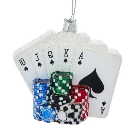 Kurt S. Adler Noble Gems Poker Kaarten & Chips Kersthanger | 20% korting | Kurt S. Adler