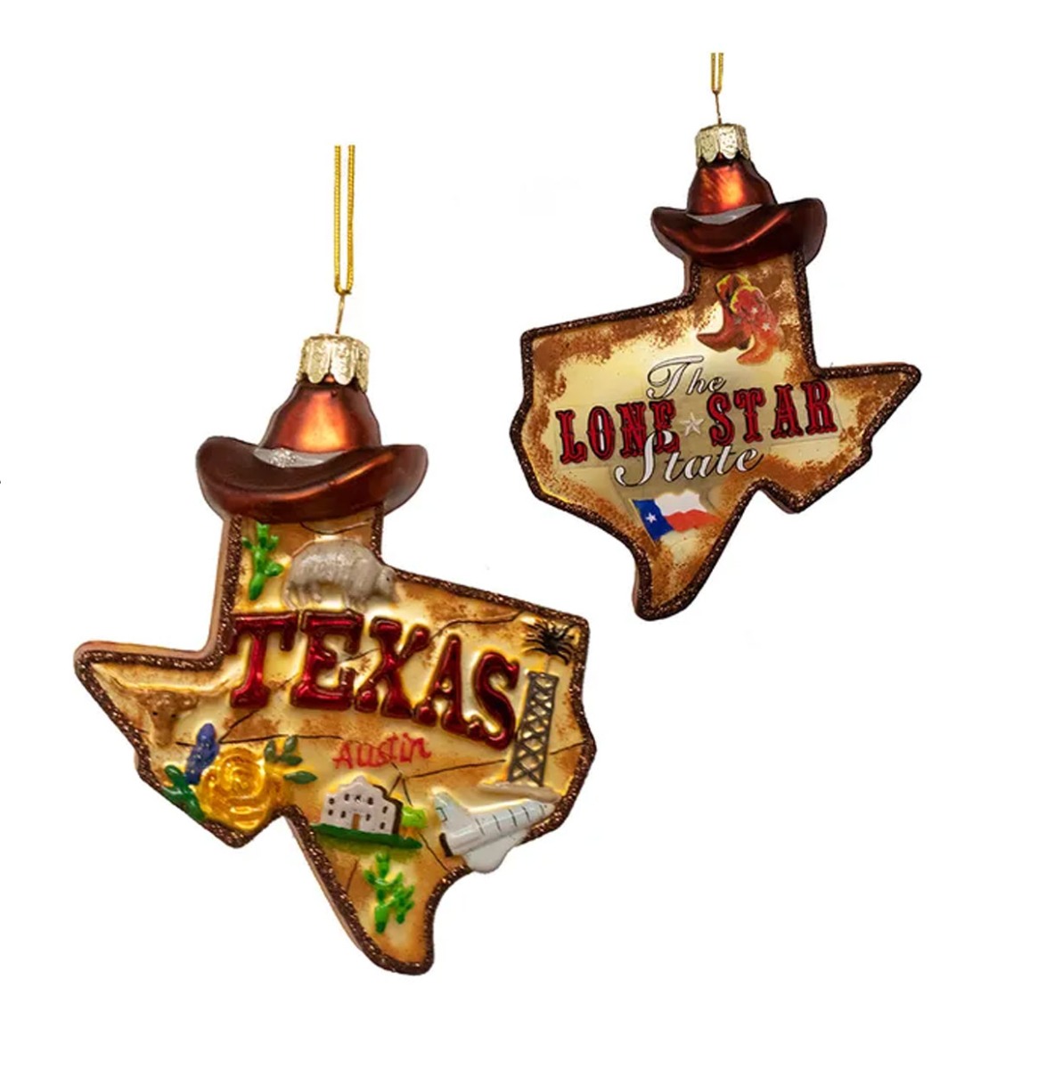 Kurt S. Alder Texas Glazen Kersthanger | 20% korting | Kurt S. Adler