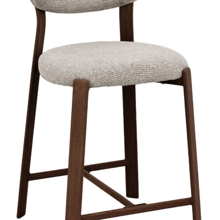 LABEL51 Barstoel Mika Prestige-stof - Beige (zithoogte 50cm) | LABEL51