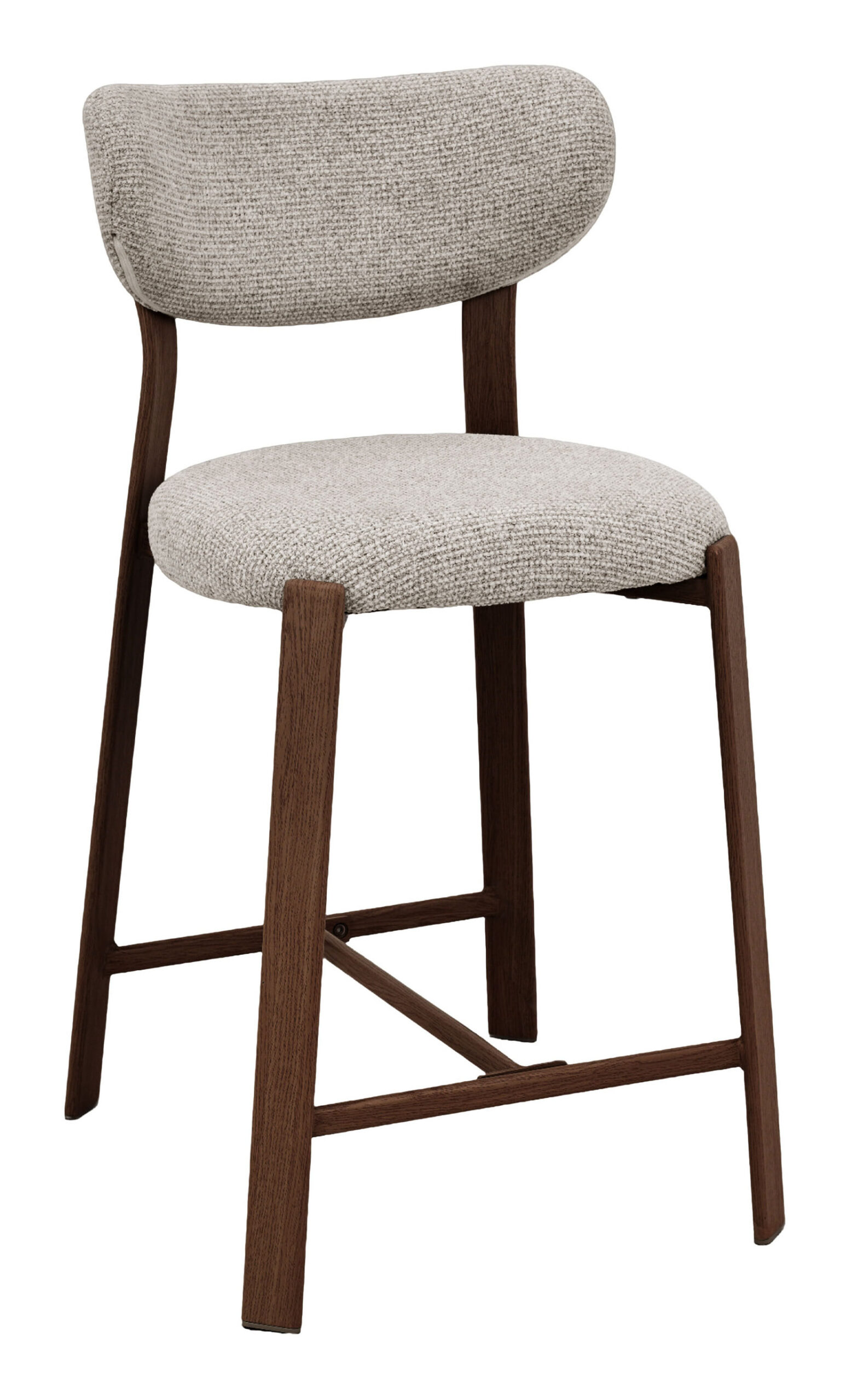 LABEL51 Barstoel Mika Prestige-stof - Beige (zithoogte 50cm) | LABEL51