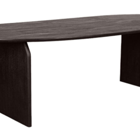 LABEL51 Deens Ovale Eettafel 'Cooper' Espresso Mangohout
