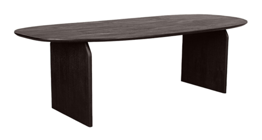 LABEL51 Deens Ovale Eettafel 'Cooper' Espresso Mangohout