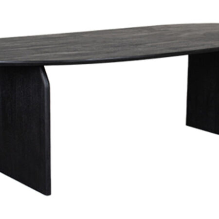 LABEL51 Deens Ovale Eettafel Cooper Zwart Mangohout