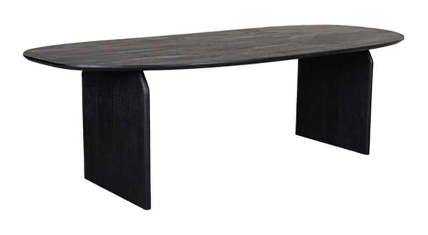 LABEL51 Deens Ovale Eettafel Cooper Zwart Mangohout
