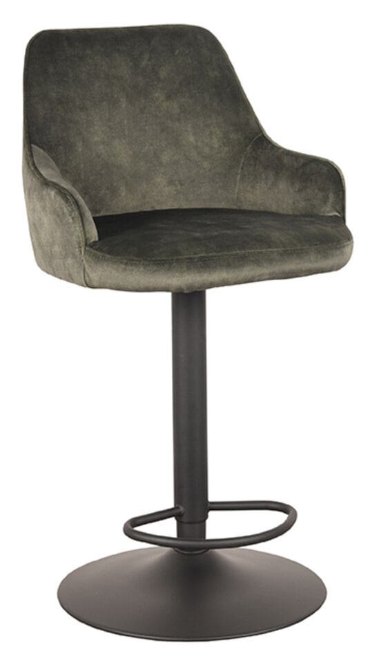 LABEL51 Draaibare Barkruk 'Fender' Velvet