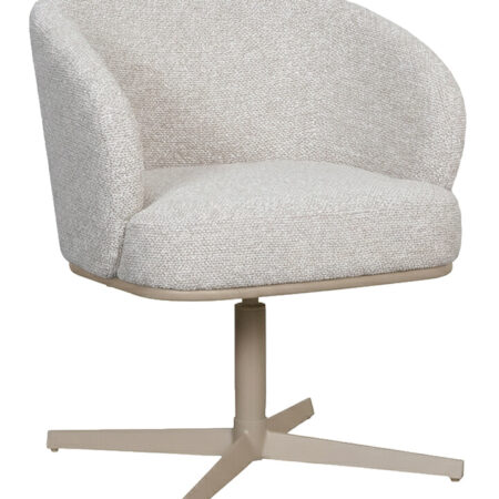 LABEL51 Draaibare Eetkamerstoel Cannes Bouclé - Naturel/Taupe | LABEL51