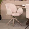 LABEL51 Draaibare Eetkamerstoel 'Kimball' Taupe frame