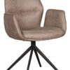 LABEL51 Draaibare Eetkamerstoel Mellow Micro Suede - Taupe | LABEL51