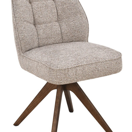 LABEL51 Draaibare Eetkamerstoel Yuto Prestige-stof - Naturel | LABEL51