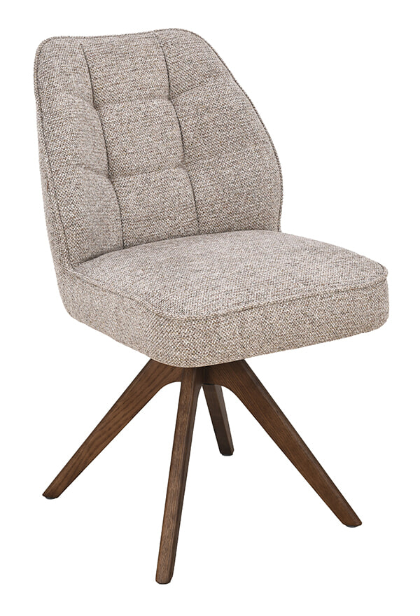 LABEL51 Draaibare Eetkamerstoel Yuto Prestige-stof - Naturel | LABEL51