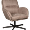 LABEL51 Draaifauteuil Moss Micro Suede - Taupe | LABEL51