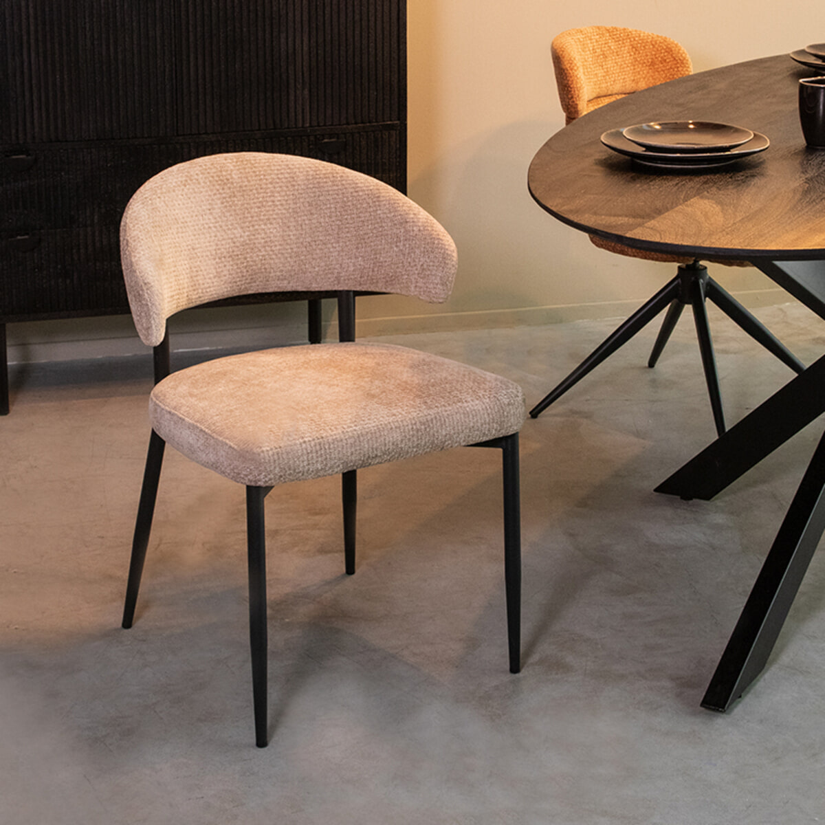 LABEL51 Eetkamerstoel 'Bliss' Elite stof