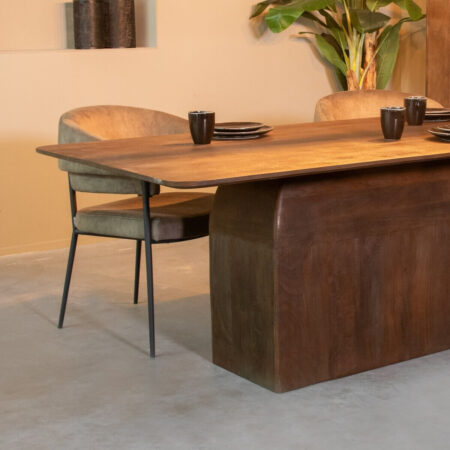 LABEL51 Eettafel 'Owen' Mangohout