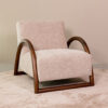 LABEL51 Fauteuil Viggo Superb-stof en walnoot - Beige | LABEL51