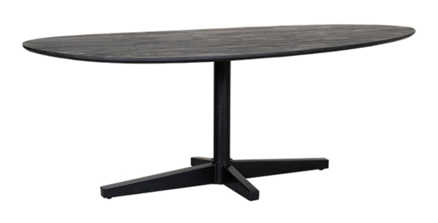LABEL51 Organische Eettafel 'Rosie' Zwart Mangohout