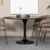 LABEL51 Ronde Eettafel 'Otto' Zwart Mangohout