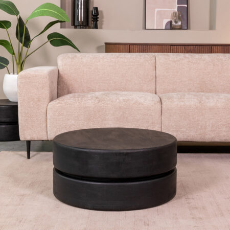 LABEL51 Ronde Salontafel 'Milly' Mangohout