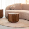 LABEL51 Ronde Salontafel 'Novan' Mangohout