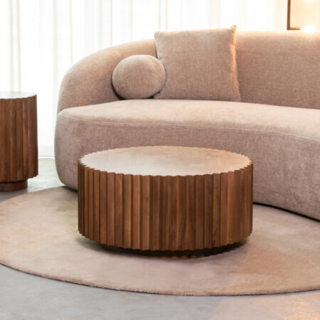 LABEL51 Ronde Salontafel 'Novan' Mangohout