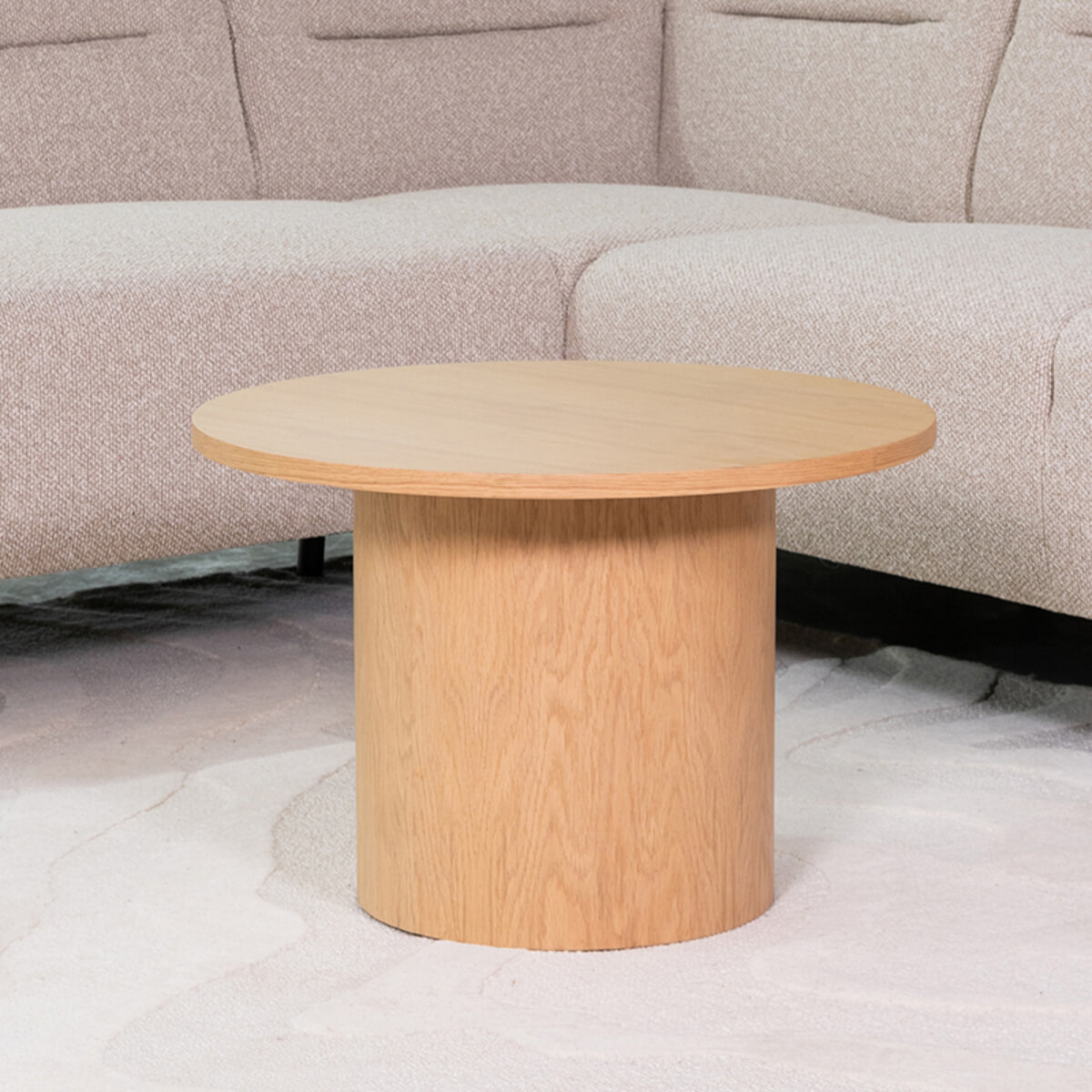 LABEL51 Ronde Salontafel 'Oliva' Naturel Eiken