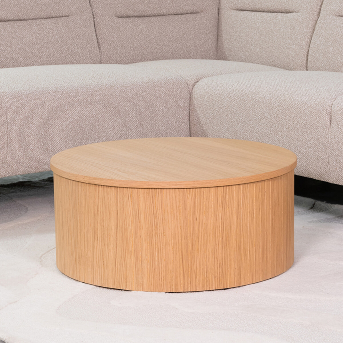 LABEL51 Ronde Salontafel 'Oliva' Naturel Eiken