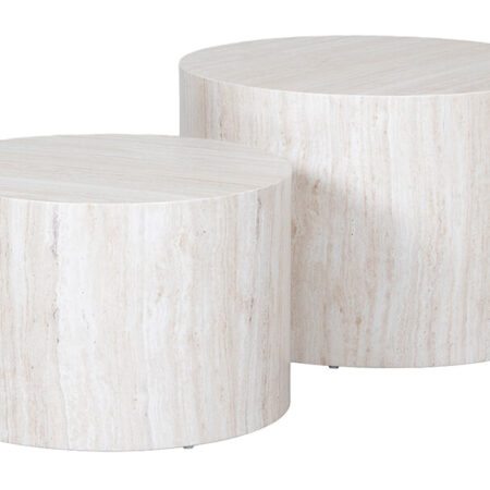 LABEL51 Ronde Salontafel Pure Travertin