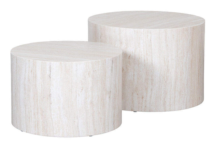 LABEL51 Ronde Salontafel Pure Travertin