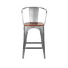 LABEL51 barkruk Bombay (zithoogte 63cm) - Zilver | LABEL51
