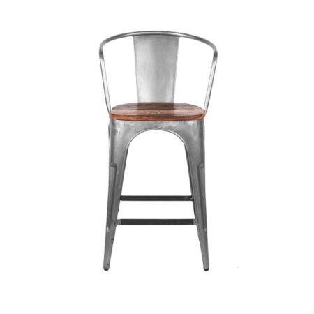 LABEL51 barkruk Bombay (zithoogte 63cm) - Zilver | LABEL51