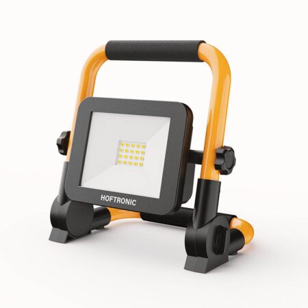 LED Bouwlamp op accu - Oplaadbaar - 6500K - 10W - 1400lm - Kantelbaar - Brandtijd: 4-6 uur aaneengesloten - 25.000 branduren - IP54 - 2 jaar garantie | HOFTRONIC