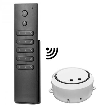 LED Dimmer set - Draadloos - Incl. 5-kanaals zwarte afstandsbediening - Smart memory - Maximaal 100 Watt | HOFTRONIC