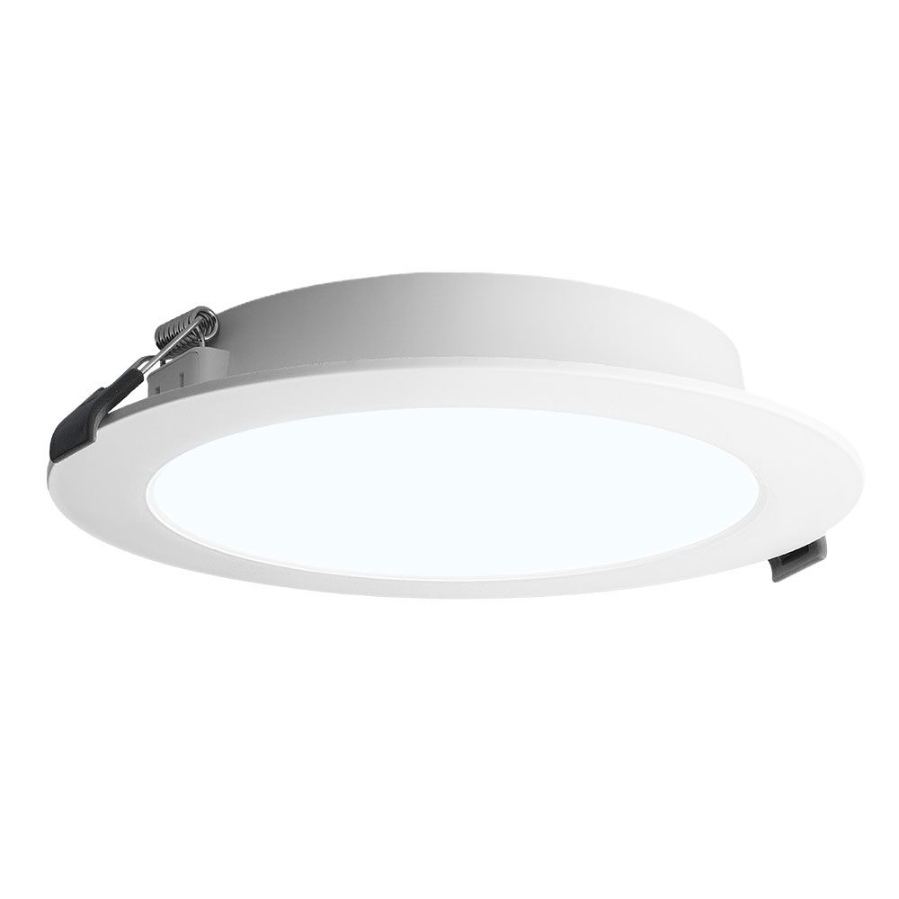 LED Downlight ECO - inbouwspot - mini LED paneel - 18 Watt 1820 lumen - Rond - 6500K daglicht wit - diameter 220mm - plat 27mm | HOFTRONIC