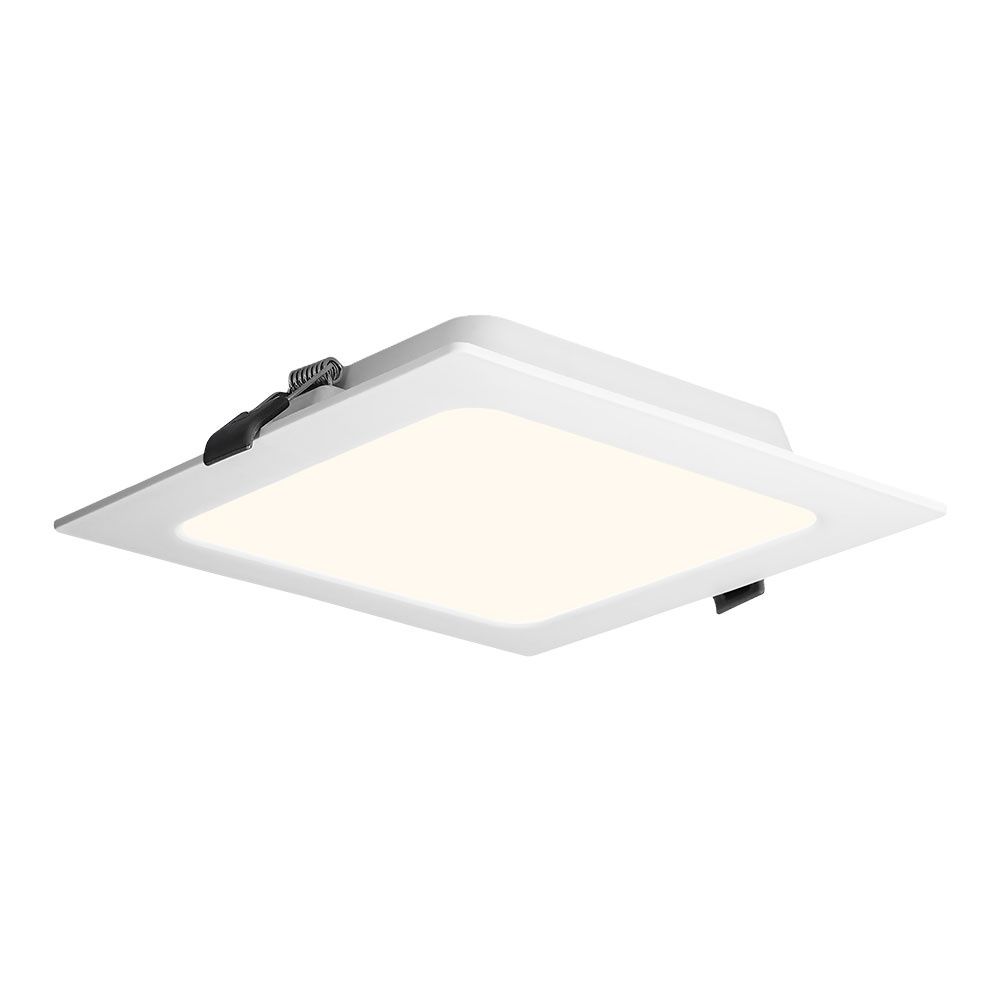 LED Downlight ECO - inbouwspot vierkant - mini LED paneel - 18 Watt 1820 lumen - 2700K warm wit - 220x220mm - plat 27mm | HOFTRONIC