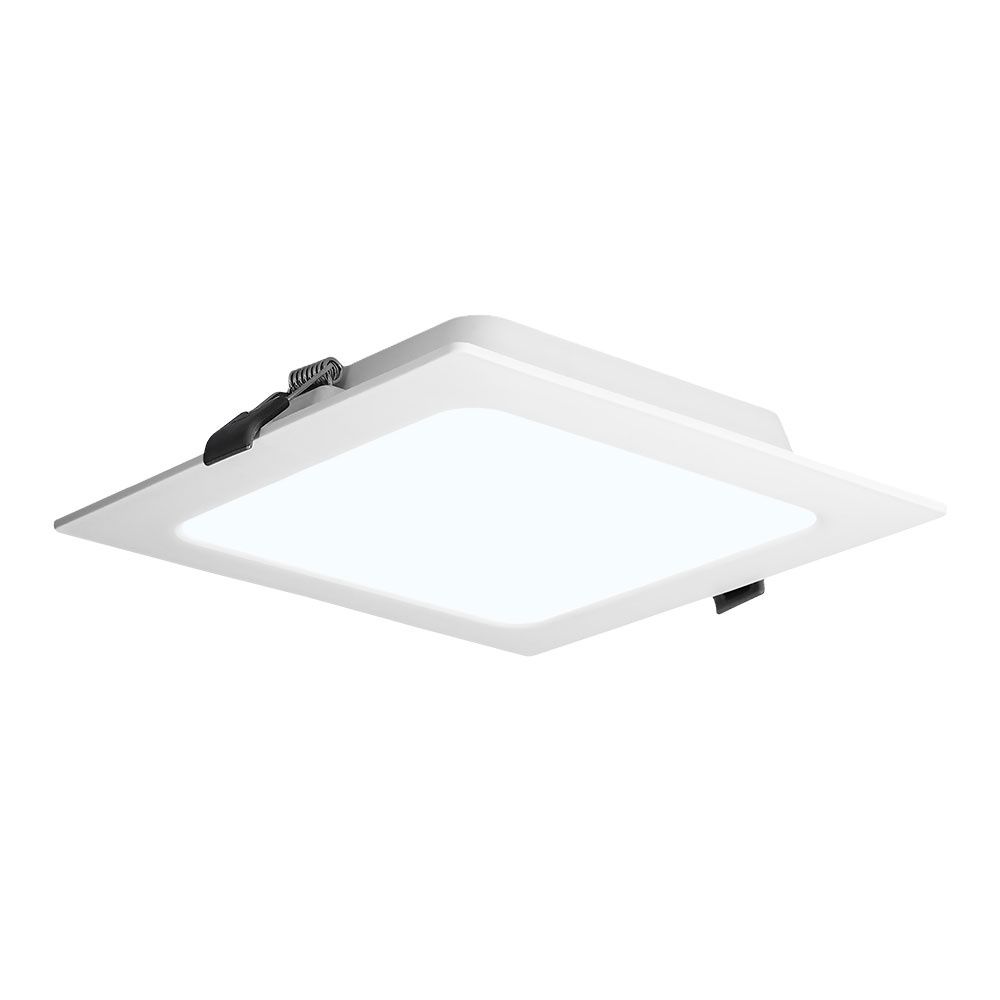 LED Downlight ECO - inbouwspot vierkant - mini LED paneel - 18 Watt 1820 lumen - 6500K daglicht wit - 220x220mm - plat 27mm | HOFTRONIC