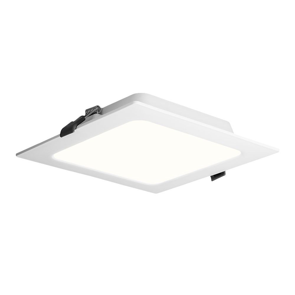 LED Downlight ECO - inbouwspot vierkant - mini LED paneel - 9 Watt 820 lumen - 4000K neutraal wit - 145x145mm - plat 25mm | HOFTRONIC