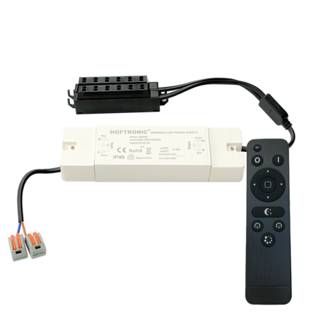 LED Driver - Dimbaar - 36 Watt - Geschikt voor 12 Volt inbouwspots - Incl. afstandsbediening - IP40 - Wit | HOFTRONIC