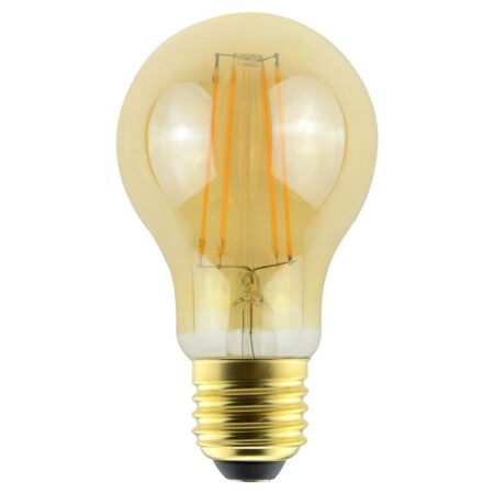 LED Filament lamp E27 - 9 Watt 950 Lumen - A60 - 2200K Warmwit licht - Dimbaar - Amber glas | HOFTRONIC