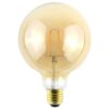 LED Filament lamp E27 - 9 Watt 950 Lumen - G125 Vorm - 2200K Warmwit licht - Dimbaar - Amber glas | HOFTRONIC